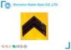 Flashing Solar Traffic Signs 400Lux - 500Lux , Yellow Traffic Safety Sign