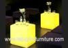 Humanization illuminated LED Cube Furniture table or desk with led light inside