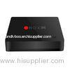 Black 4K x 2K Smart Quad Core Android TV Box Ethernet 10 / 100M LAN Support BT 4.0