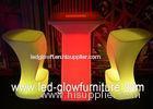Modern Glowing LED Bar Chair / Stools , Polyethylene plastic illuminated cocktail table