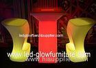 Modern Glowing LED Bar Chair / Stools , Polyethylene plastic illuminated cocktail table