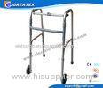 Collapsible Aluminum Alloy Rolling Folding Rollator Walker Paddle with Two Castors