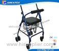 Aluminum 4 Wheel rolling walker with seat and Brakes for patient Rehabilitation