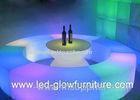 Battery operated full RGB Led Bar Stool , Illuminated Nightclub Furniture Chair