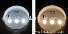 3 LED Solar fence lights Garden Lights Outdoor White color and Warm Color