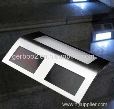 3LED solar Led Fence light lamp outdoor Landscape Garden Path Wall Light Lamp solar stair light white