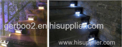 3LED solar Led Fence light lamp outdoor Landscape Garden Path Wall Light Lamp solar stair light white