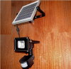 10W Solar powered LED Flood light with PIR Motion sensor garden Security path wall lamp outdoor led spot lighting