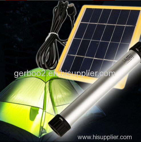 High Quality Solar Panel Power Multi-Function LED Tube Outdoor Camping Tent Portable Emergency Light Free Shipping