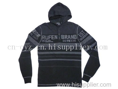 Men's 2015 Fashionable Autumnal Leisure Placket Hoodies Best- selling New style