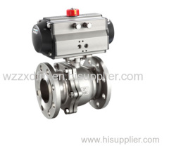 pneumatic flanged ball valve SS304 PN16 DN10-300