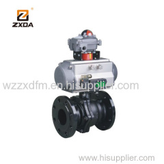 pneumatic flanged ball valve SS304 PN16 DN10-300