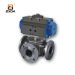 pneumatic 3 way Ball valve flanged ball valves