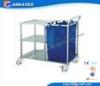 Stainless Steel trolley medical carts , hospital Linen Trolleys With waterproof Dust Bag