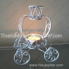 Pumpkin Coach Candle Holder