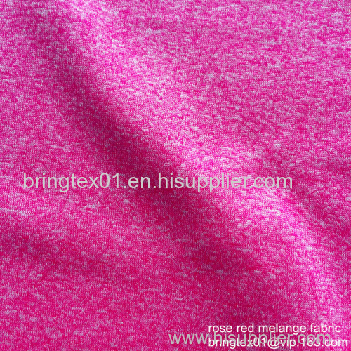 Jiaxing rose red melange fabric