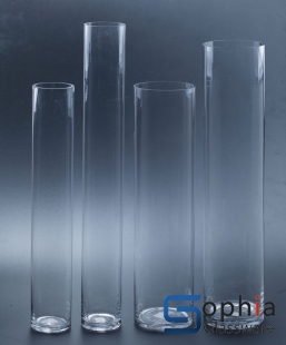 Clear cylinder glass vase for event&home decoration