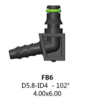 Hose coupling connector OF ID 4mm