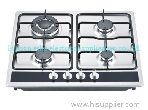 Built-in 4 burners stainless steel kitchen gas cooker