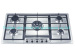 Built-in 5 burners stainless steel panel gas cooker