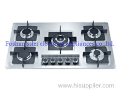 Built-in kitchen gas stove with 5 burners