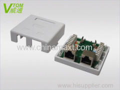 Cat5e&Cat6 2 Port Surface Mount Box With FTP RJ45 Port