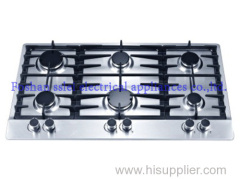 Built-in 6 burners stainless steel kitchen gas stove