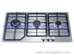 Built-in 3 burners stainless steel kitchen gas stove
