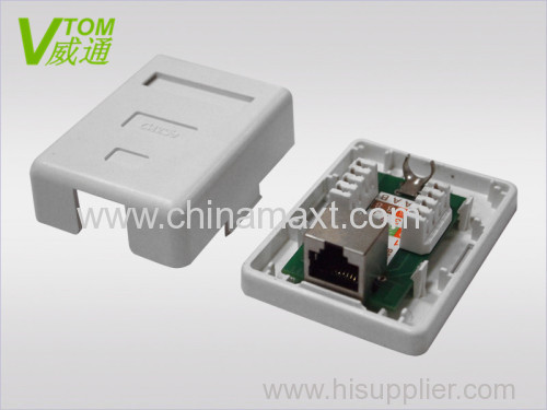 Cat5e&Cat6 1 Port Surface Mount Box With FTP RJ45 Port