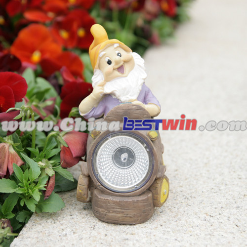 Dwarfs Toys with Yellow Hat Solar Spot Light