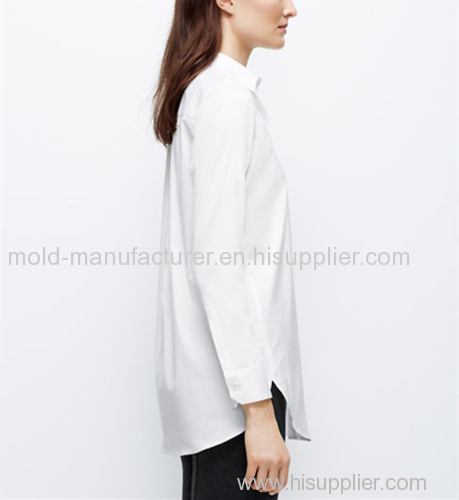 Factory directly cotton nylon mix long front patch pockets formal shirt China dress manufacturers