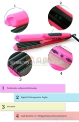 The best hot cloud good quality ceramic wholesale gorgeous hair straightener flat iron with teeth and curling irons