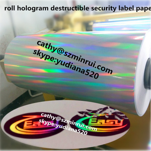 hologram destructible vinyl film