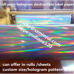 Minrui the latest product holographic feature self adheisve hologram destructible vinyl film