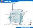 Gray blue red cardiac arrest Medical Trolley with Centralized lock and noiseless casters