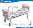 Manual 2 Crank Kids / Children Hospital Bed With Bumper Dinning Table