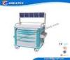 Surgery Rescue Medical Trolley , Nurse / Doctor Anesthesia Cart with push handle