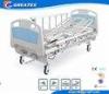 Comfortable ABS Head Board Manual Hospital Bed Three Crank , rolling hospital bed