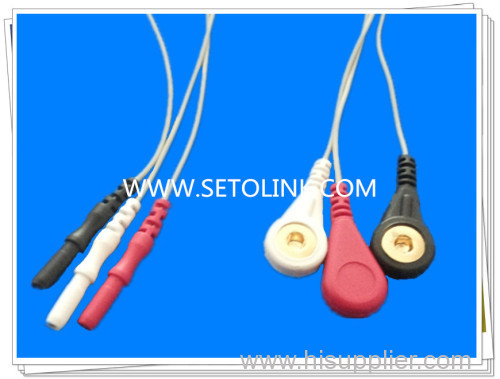 Din Style Safety ECG Leadwires