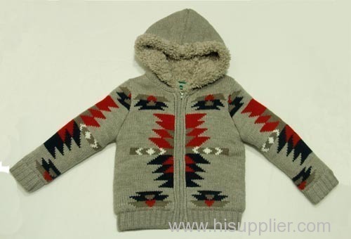 Boys' Winter Wool and Acrylic Zipper Cardigans