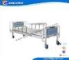 CE ISO Approved Durable frame Steel Headboard Manual Hospital Bed With Foldable Table