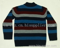 2015 Boys' Fashionable Color-striped Turtle Neck New Style Sweaters