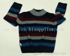 2015 Boys' Fashionable Color-striped Turtle Neck New Style Sweaters