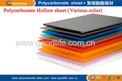 colourful polycarbonate sheet for Awning Canopy