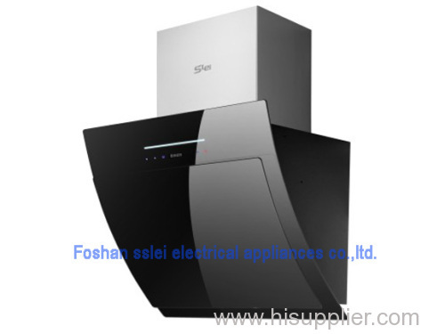 Automatically open technology tempered glass panel range hood