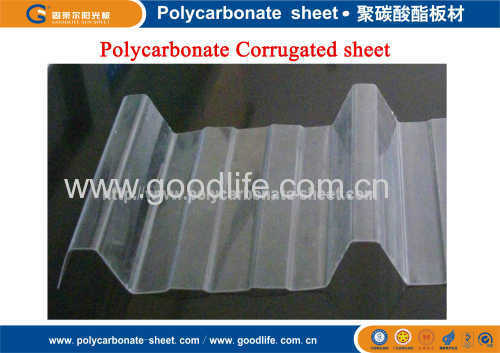 corrugated polycarbonate sheet clear colour