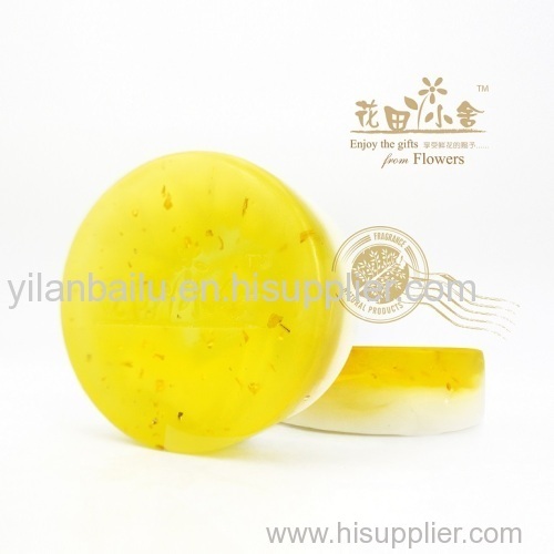 Gold foil Yellow nude soap