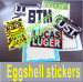 eggshell stickers non removable stickers