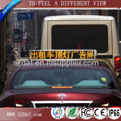 taxi top led display P6*7.62 car roof led display single color Y/G/R/W/B