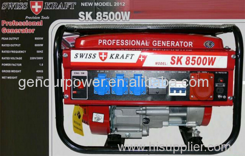 swiss kraft 8500 gasoline generator color box ce certificate